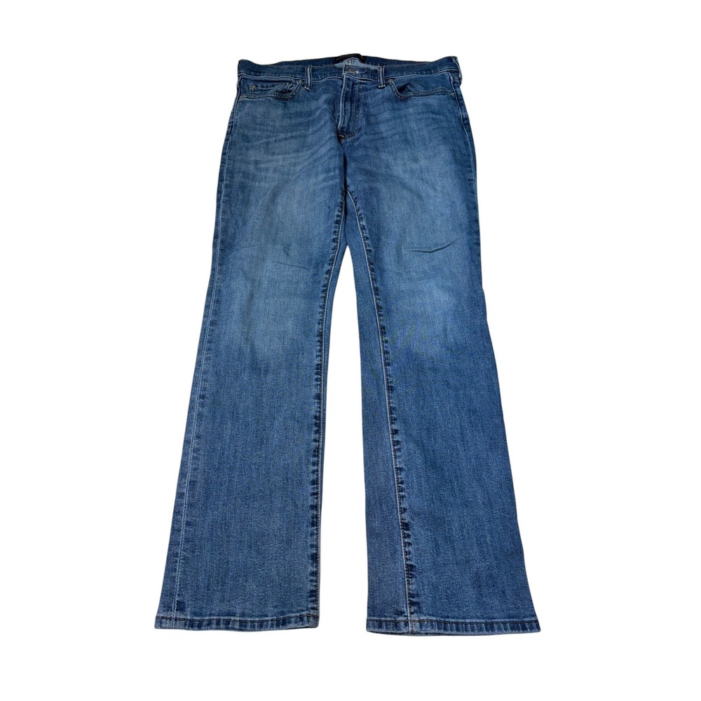 Abercrombie & Fitch Mens Straight Stretch Jeans Medium Wash 34x32 131D0194